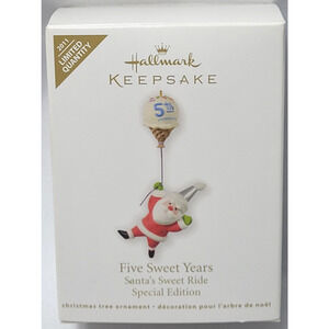 Hallmark Keepsake Ornament 2011 Santa's Sweet Ride Five Sweet Years